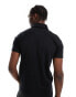 ASOS DESIGN Premium heavyweight polo 300gsm in black