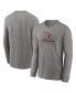 Men's Heather Gray Arizona Cardinals Sideline Performance Long Sleeve T-shirt