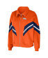 Women's Orange Denver Broncos Plus Size Yarn Dye Stripe Full-Zip Jacket