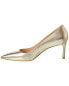 Stuart Weitzman Leigh 75 Leather Pump Women's Gold 7