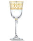 Gold-Tone Embellished White Wine Goblet with Gold-Tone Rings, Set of 4