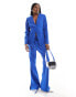 Extro & Vert tailored buttoned blazer in cobalt co-ord