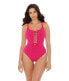 Skinny Dippers 292879 Lace Up Removable Cup One Piece Swimsuit, Punch, Medium