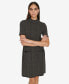 Women's Mock-Neck Jacquard Sheath Dress