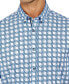 Men's Regular Fit Non-Iron Allover Circle Performance Stretch Button-Down Shirt