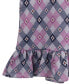 Toddler & Little Girls Argyle Print Jumper Dress