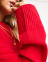 & Other Stories crew neck jumper in red