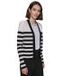 Karl Lagerfeld Women's Striped Open-Front Cardigan Sweater