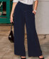 Women's Buttoned High-Rise Wide Leg Pants