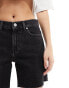 Tommy Jeans Maddie mid waist denim shorts in black wash