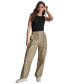 Women's Straight-Leg High-Waist Adjustable-Cuff Cargo Pants