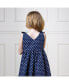 Little Girls Sleeveless Bow Shoulder Swing Dress in Linen