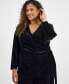 Plus Size Velour Wrap Top