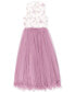 Big Girls Mock-Neck Tulle Maxi Dress