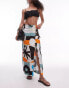 Topshop Sarong in Block Star Print in Multi