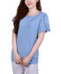 Petite Short Flutter Sleeve Pullover Top