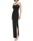 Women's Bow-Bodice Embellished-Strap Side-Slit Dress