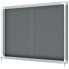 NOBO Premium Plus 8xA4 Sheets Interior Display Case Felt Surface With Sliding Door