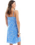 JDY a-line cami dress in light blue floral