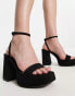 Bershka chunky platform sandal in black