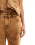 Lioness wide leg jeans co-ord in brown acid wash