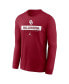 Men's Crimson Oklahoma Sooners 2024 Sideline Legend Performance Long Sleeve T-Shirt