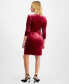 Petites Velvet Wrap Mini Dress, Created for Macy's