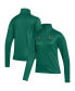 Women's Green Miami Hurricanes 2023 Sideline AEROREADY Raglan Half-Zip Top