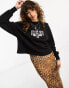 ASOS DESIGN – Sweatshirt in Schwarz mit „Reckless Youth“-Grafikprint