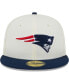 Men's Cream New England Patriots Retro 59FIFTY Fitted Hat