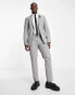 Selected Homme slim fit suit jacket in light grey check