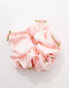 Pieces rose detail scrunchie in pink