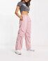 Stradivarius oversized poplin pant in pink