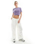 Nike Essentials slim cropped t-shirt in purple