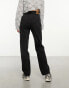 Weekday Rowe extra high waist regular fit straight leg jeans in echo black