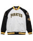 Men's Roberto Clemente White/Black Pittsburgh Pirates Cooperstown Collection Legends Lightweight Satin Raglan Full-Snap Jacket