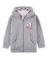 Toddler Boys and Girls Heather Gray Los Angeles Dodgers Baseball Full-Zip Hoodie Jacket