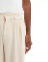 Sixth June co-ord textured trousers in beige