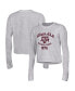 Women's Gray Texas A&M Aggies Boyfriend Cropped Long Sleeve T-shirt