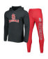 Комплект пижамы Concepts Sport Heather Red, Heather Charcoal St. Louis Cardinals Meter Pullover Hoodie and Joggers Set