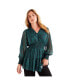 Plus Size June + Vie Smocked Georgette Tunic