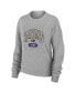 Women's Heather Gray Baltimore Ravens Knit Long Sleeve Tri-Blend T-shirt and Pants Sleep Set