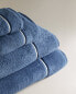 Embroidered trim bath towel