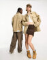 Calvin Klein Jeans Unisex extreme oversized denim jacket in beige - exclusive to ASOS