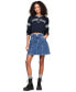 Women's A-Line Seam-Detail Denim Skirt