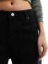 Monki Naoki loose fit low rise jeans in black