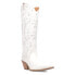 Dingo Rhymin Embroidered Snip Toe Cowboy Womens White Casual Boots DI201-100