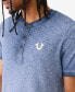 Men's Short Sleeve Dyed Embro Henley Shirt