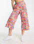 ASOS MADE IN KENYA pull on trousers in rose print