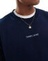 Tommy Jeans classic logo sweatshirt in washed navy